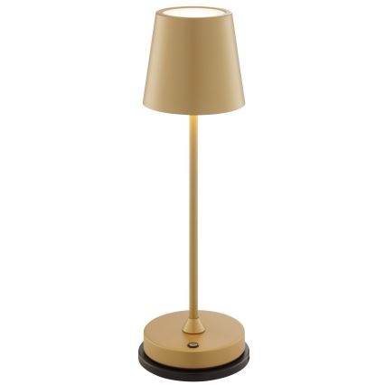 Brilliant - LED Lâmpada de mesa para exterior tátil, recarregável e dimerizável ELORA LED/2,5W/5V 2700K 2600 mAh IP44 dourada