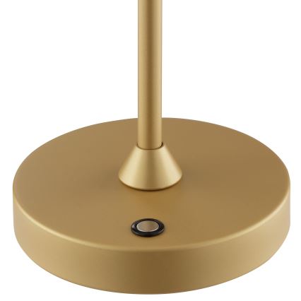 Brilliant - LED Lâmpada de mesa para exterior tátil, recarregável e dimerizável ELORA LED/2,5W/5V 2700K 2600 mAh IP44 dourada