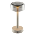 Brilliant - Lâmpada de mesa para exterior recarregável LED tátil e regulável RAZOR LED/2,5W/5V 2700K 2600 mAh IP44 cinzenta