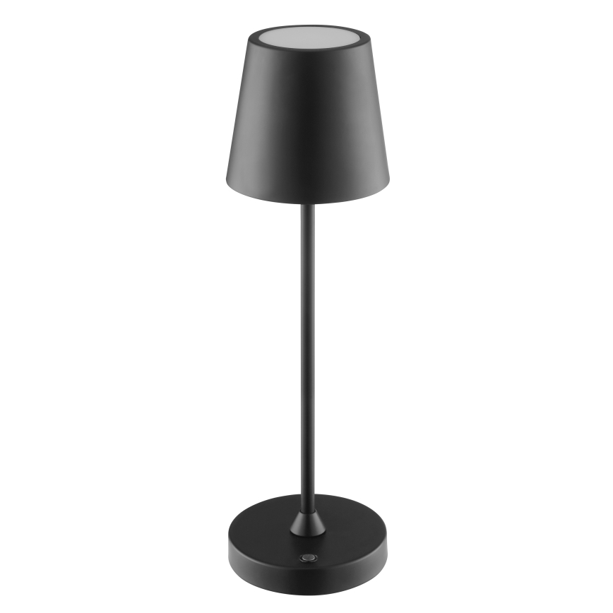 Brilliant - LED dimerizável recarregável com controlo tátil para exterior, lâmpada de mesa ELORA LED/2,5W/5V 2700K 2600 mAh IP44 preta