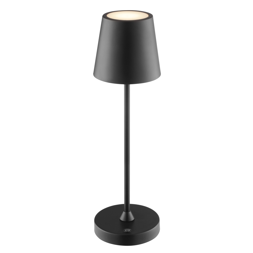 Brilliant - LED dimerizável recarregável com controlo tátil para exterior, lâmpada de mesa ELORA LED/2,5W/5V 2700K 2600 mAh IP44 preta