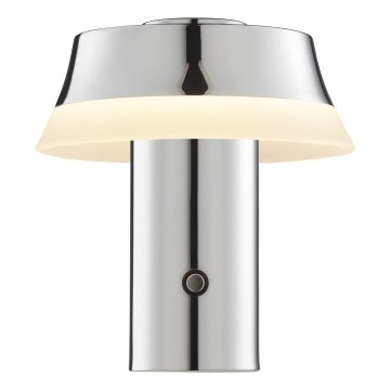 Brilliant - Lâmpada de mesa tátil recarregável com dimmer KINICH LED/2,5W/5V 2700K 2600 mAh cromo brilhante
