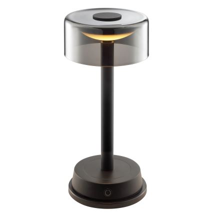 Brilliant - Lâmpada de Mesa LED Recarregável, Regulável por Toque, para Exterior RAZOR LED/2,5W/5V 2700K 2600 mAh IP44 preto