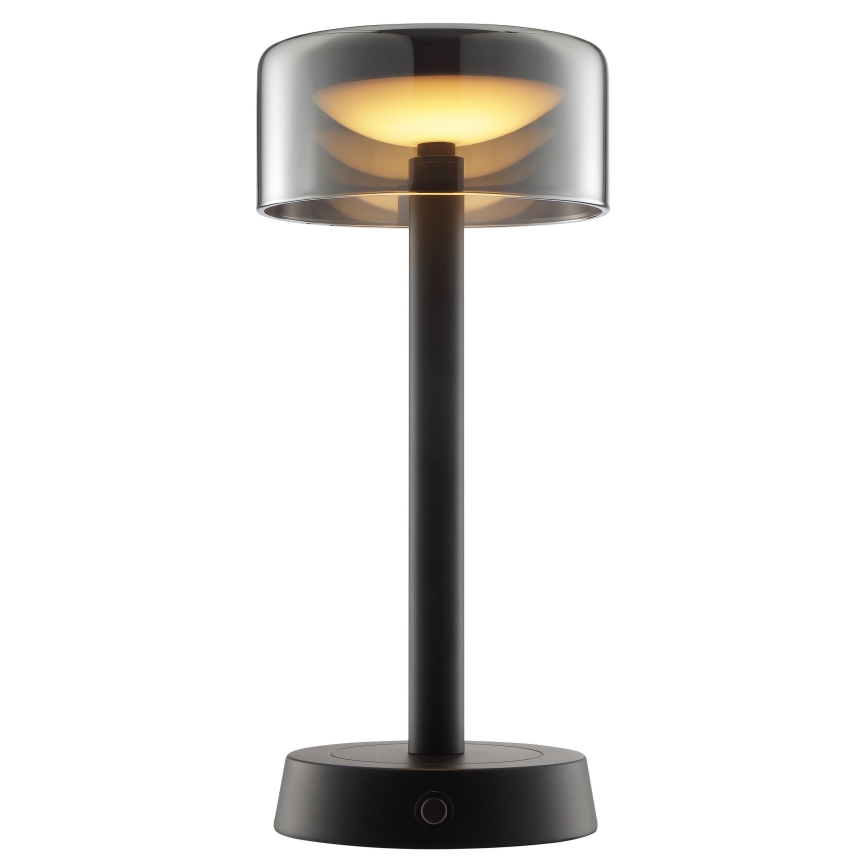 Brilliant - Lâmpada de Mesa LED Recarregável, Regulável por Toque, para Exterior RAZOR LED/2,5W/5V 2700K 2600 mAh IP44 preto