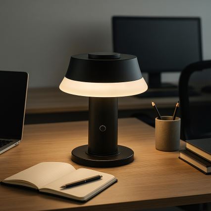 Brilliant - Lâmpada de mesa LED tátil recarregável dimerizável KINICH LED/2,5W/5V 2700K 2600 mAh preta