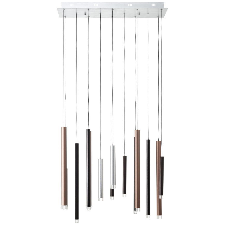 Brilliant - LED Lustre regulável suspenso por cabo CEMBALO LED/60W/230V cromo mate/preto/castanho