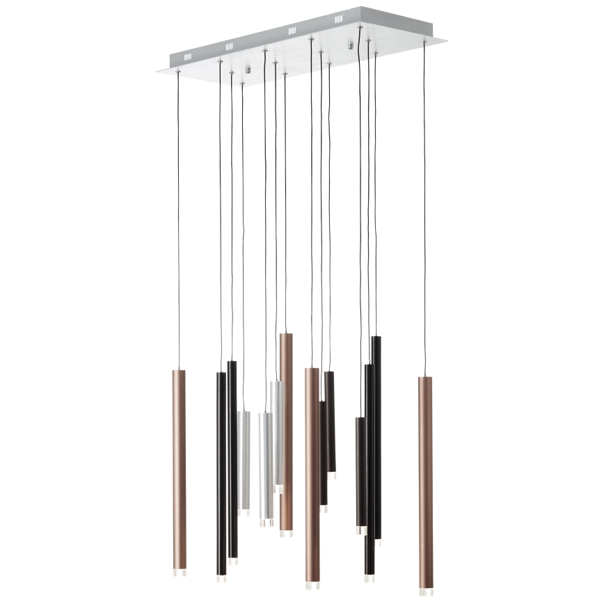 Brilliant - LED Lustre regulável suspenso por cabo CEMBALO LED/60W/230V cromo mate/preto/castanho