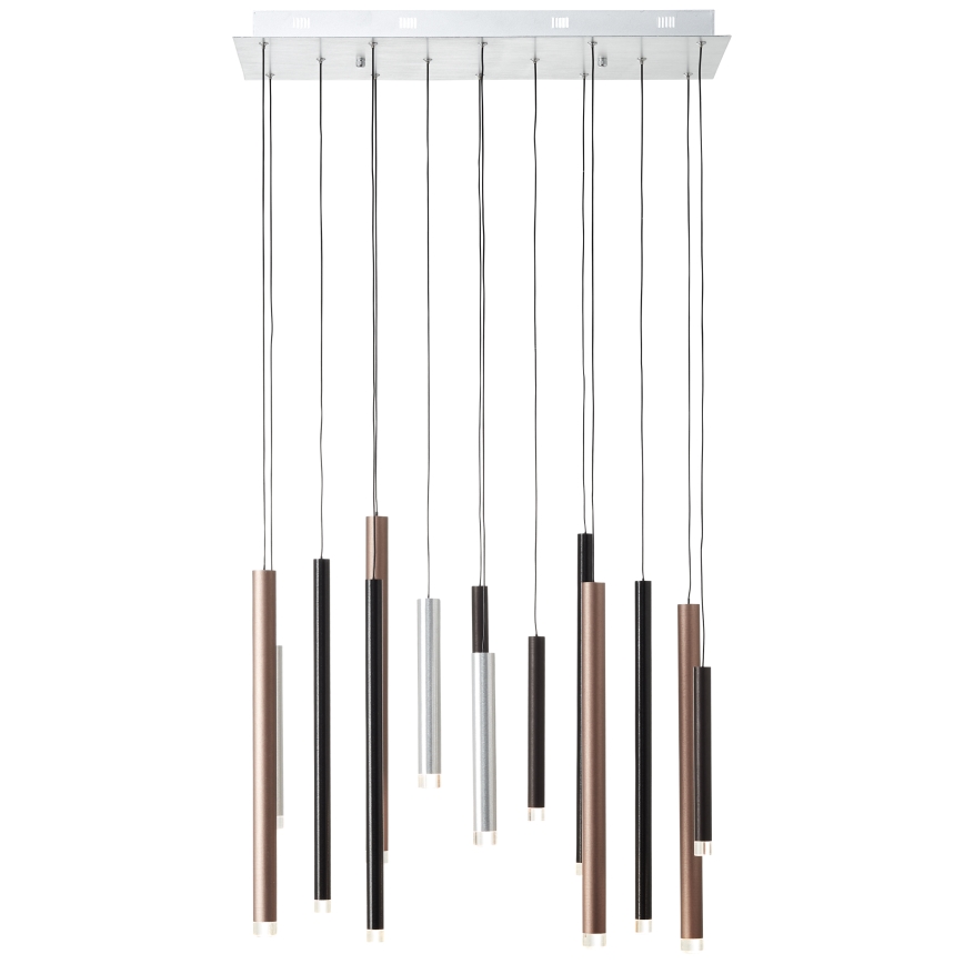 Brilliant - LED Lustre regulável suspenso por cabo CEMBALO LED/60W/230V cromo mate/preto/castanho