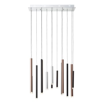 Brilliant - LED Lustre regulável suspenso por cabo CEMBALO LED/60W/230V cromo mate/preto/castanho