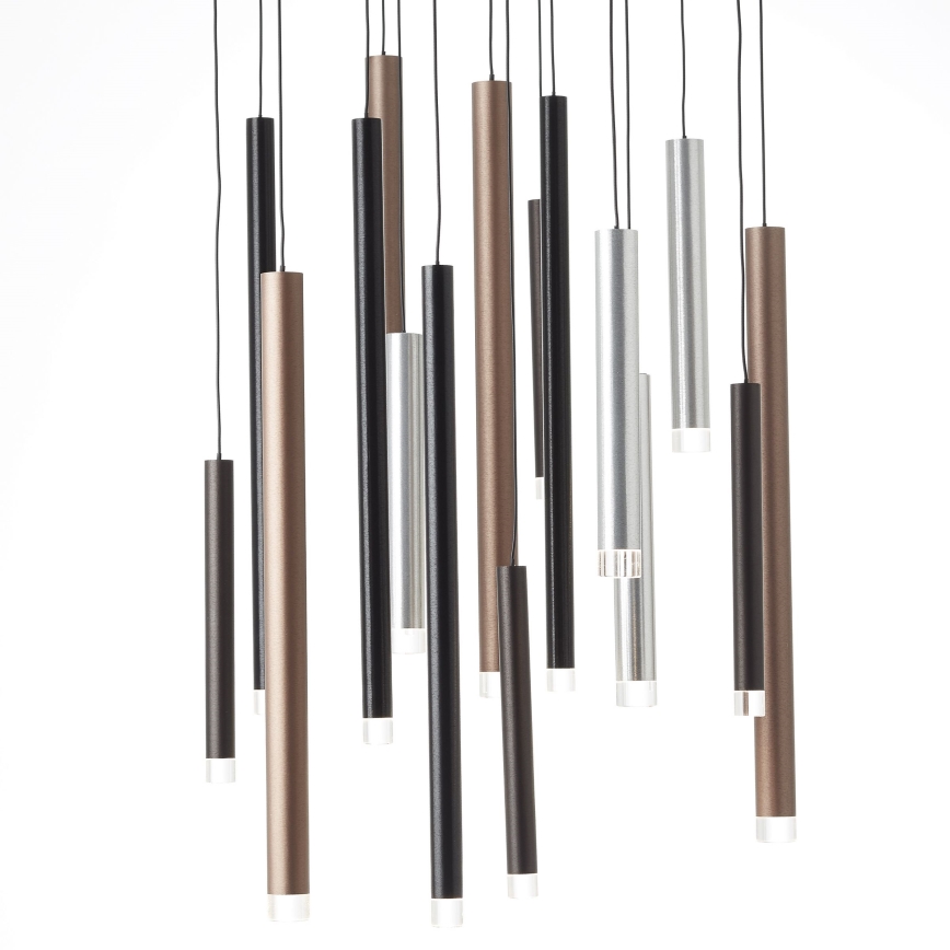 Brilliant - Lustre LED dimerizável suspenso por cabo CEMBALO LED/70W/230V cromado mate/preto/castanho