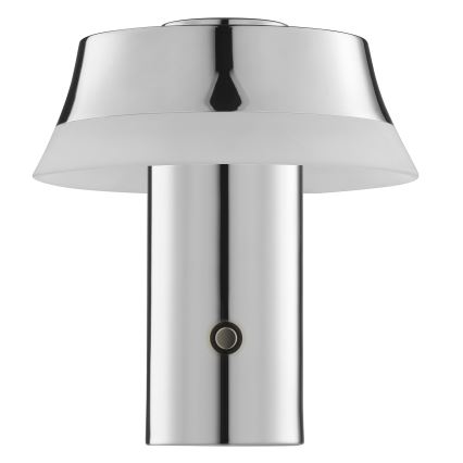 Brilliant - Lâmpada de mesa tátil recarregável com dimmer KINICH LED/2,5W/5V 2700K 2600 mAh cromo brilhante