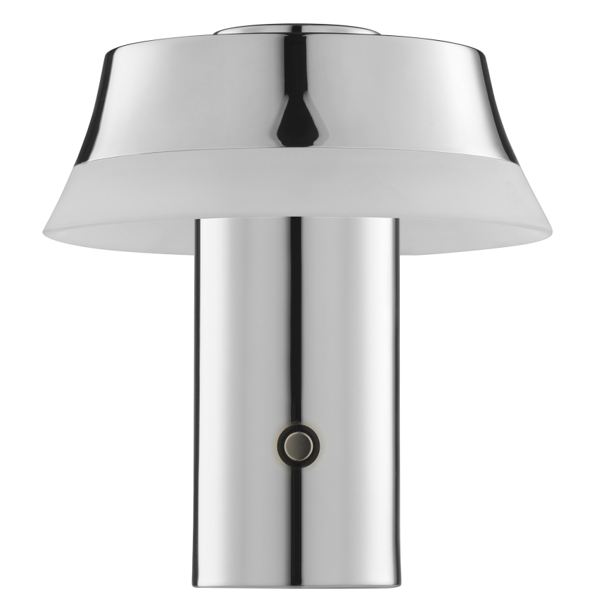Brilliant - Lâmpada de mesa tátil recarregável com dimmer KINICH LED/2,5W/5V 2700K 2600 mAh cromo brilhante
