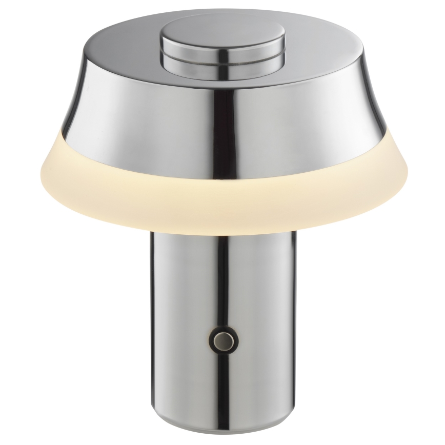 Brilliant - Lâmpada de mesa tátil recarregável com dimmer KINICH LED/2,5W/5V 2700K 2600 mAh cromo brilhante