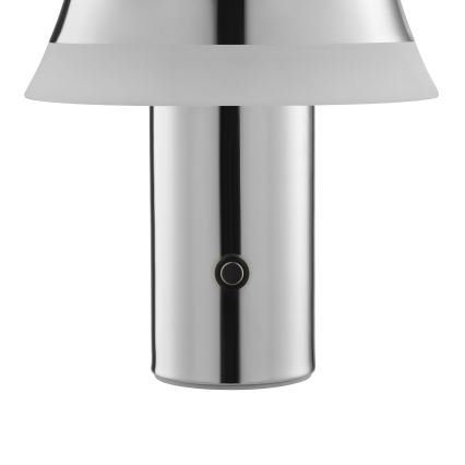 Brilliant - Lâmpada de mesa tátil recarregável com dimmer KINICH LED/2,5W/5V 2700K 2600 mAh cromo brilhante