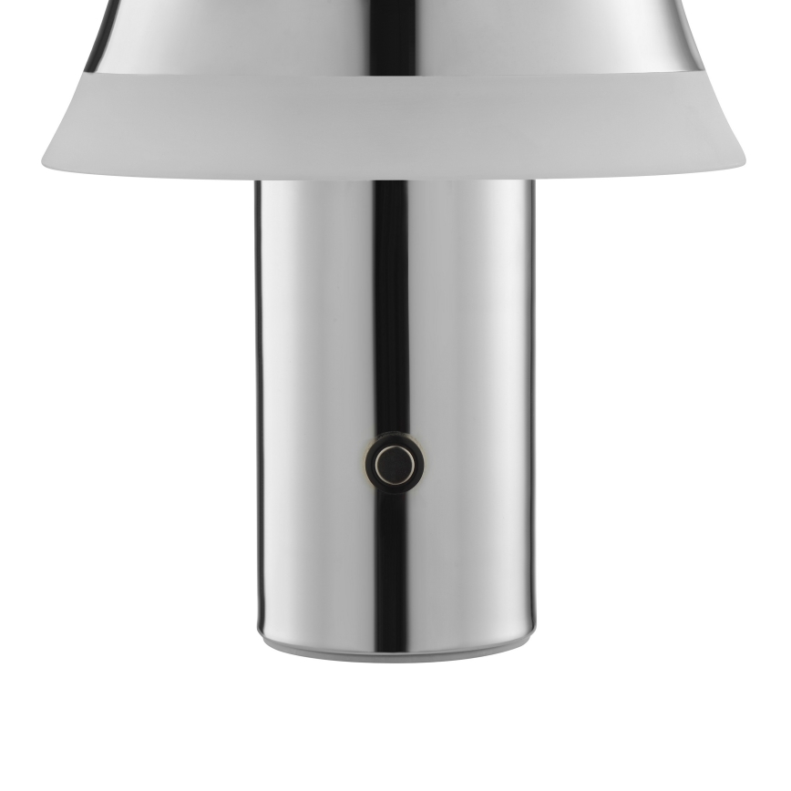 Brilliant - Lâmpada de mesa tátil recarregável com dimmer KINICH LED/2,5W/5V 2700K 2600 mAh cromo brilhante