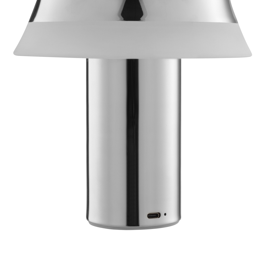 Brilliant - Lâmpada de mesa tátil recarregável com dimmer KINICH LED/2,5W/5V 2700K 2600 mAh cromo brilhante