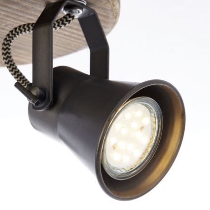 Brilliant - Luminária de focos SEED 3xGU10/5W/230V preto/marrom