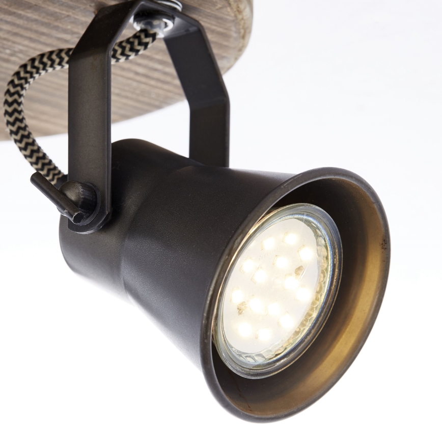 Brilliant - Luminária de focos SEED 3xGU10/5W/230V preto/marrom