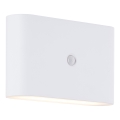 Brilliant - Luminária de parede exterior recarregável LED com sensor XINO LED/3W/5V 3600 mAh IP44 branco