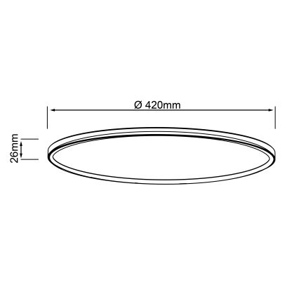 Brilliant - Luminária de teto LED MILTON LED/24W/230V Ø 42 cm preta