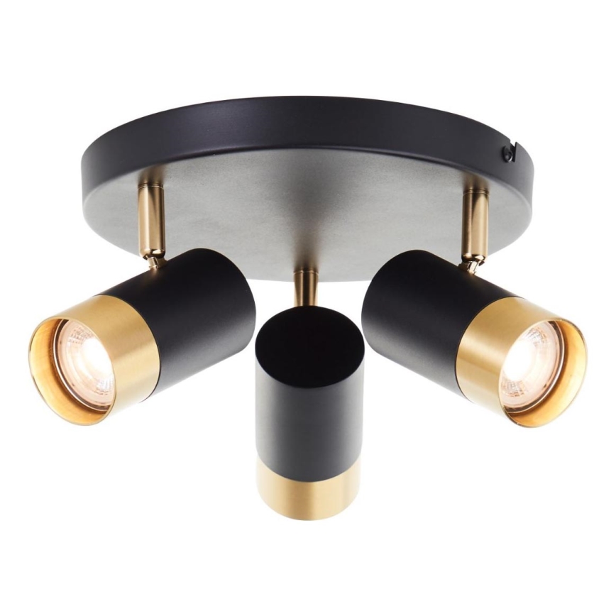 Brilliant - Luminária spot LED VIGOLO 3xGU10/5W/230V preta/dourada