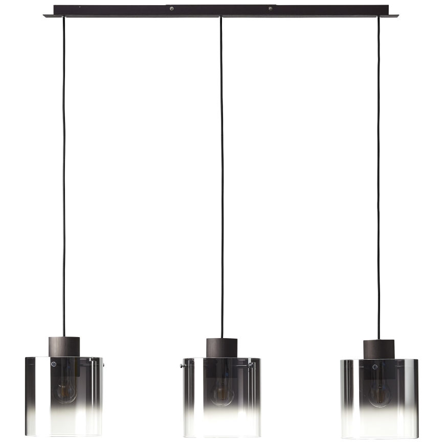 Brilliant - Lustre com cabo BETH 3xE27/60W/230V preto/fumê