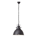Brilliant - Lustre com corrente JESPER GLAS 1xE27/60W/230V, preto