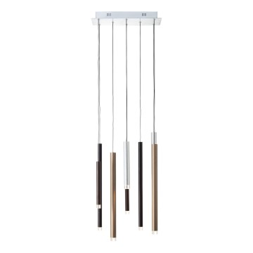 Brilliant - Lustre LED regulável suspenso por cabo CEMBALO LED/32W/230V cromado fosco/preto/castanho