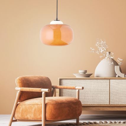 Brilliant - Lustre suspenso BLOP 1xE27/60W/230V laranja