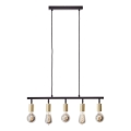 Brilliant - Lustre suspenso em cabo TIFFANY 5xE27/28W/230V preto/latão