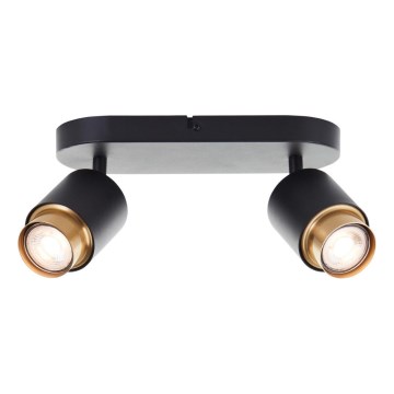 Brilliant - Spot LED COVELO 2x GU10/5W/230V preto/dourado