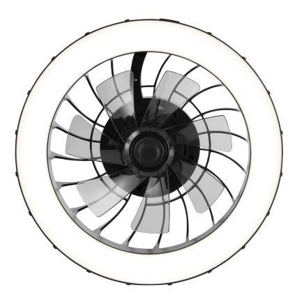 Brilliant - Ventilador de teto dimmerizável LED RGBW com luz FANORA LED/30W/230V 2700-6500K diâmetro 46 cm preto + controlo remoto