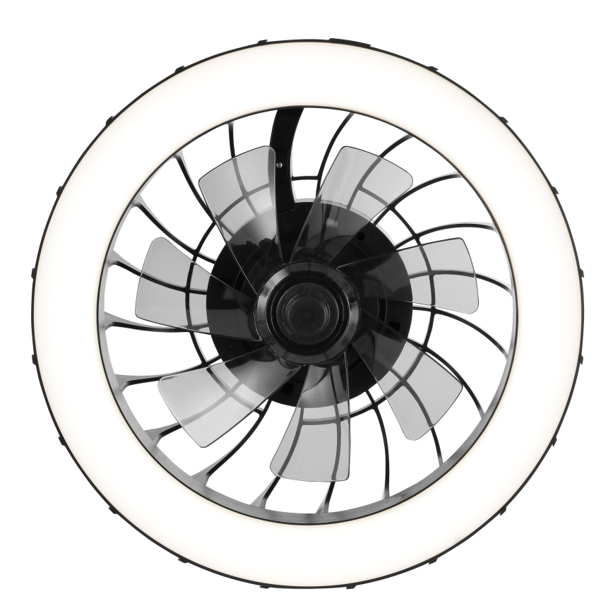 Brilliant - Ventilador de teto dimmerizável LED RGBW com luz FANORA LED/30W/230V 2700-6500K diâmetro 46 cm preto + controlo remoto
