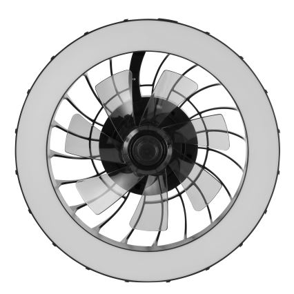 Brilliant - Ventilador de teto dimmerizável LED RGBW com luz FANORA LED/30W/230V 2700-6500K diâmetro 46 cm preto + controlo remoto