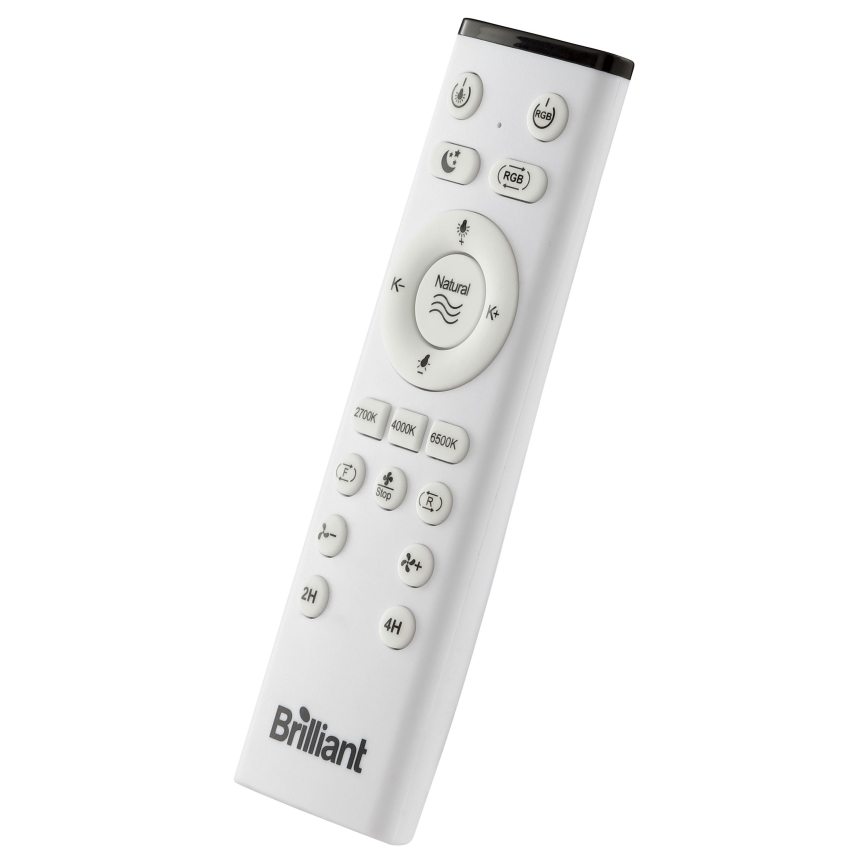 Brilliant - Ventilador de teto dimmerizável LED RGBW com luz FANORA LED/30W/230V 2700-6500K diâmetro 46 cm preto + controlo remoto