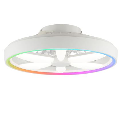 Brilliant - Ventoinha de teto LED RGBW regulável com iluminação GAIANO LED/48W/230V 2700-6500K branco + comando
