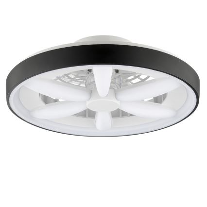 Brilliant - Ventoinha de teto LED RGBW regulável com iluminação GAIANO LED/48W/230V 2700-6500K preto + comando