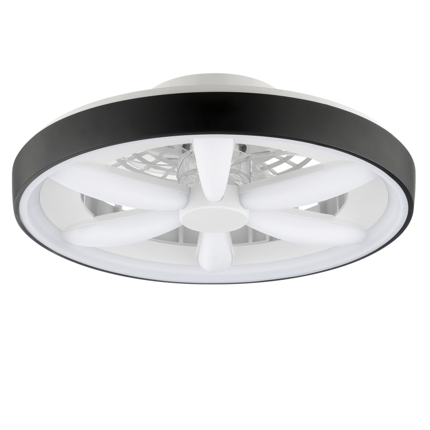 Brilliant - Ventoinha de teto LED RGBW regulável com iluminação GAIANO LED/48W/230V 2700-6500K preto + comando