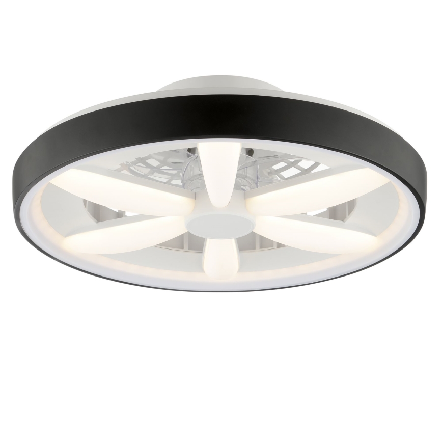 Brilliant - Ventoinha de teto LED RGBW regulável com iluminação GAIANO LED/48W/230V 2700-6500K preto + comando