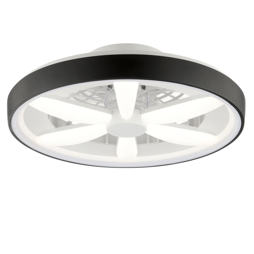 Brilliant - Ventoinha de teto LED RGBW regulável com iluminação GAIANO LED/48W/230V 2700-6500K preto + comando