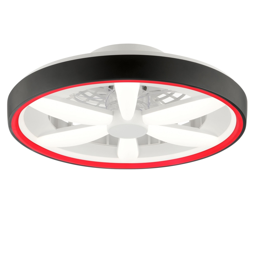 Brilliant - Ventoinha de teto LED RGBW regulável com iluminação GAIANO LED/48W/230V 2700-6500K preto + comando