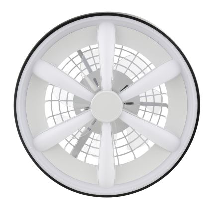 Brilliant - Ventoinha de teto LED RGBW regulável com iluminação GAIANO LED/48W/230V 2700-6500K preto + comando