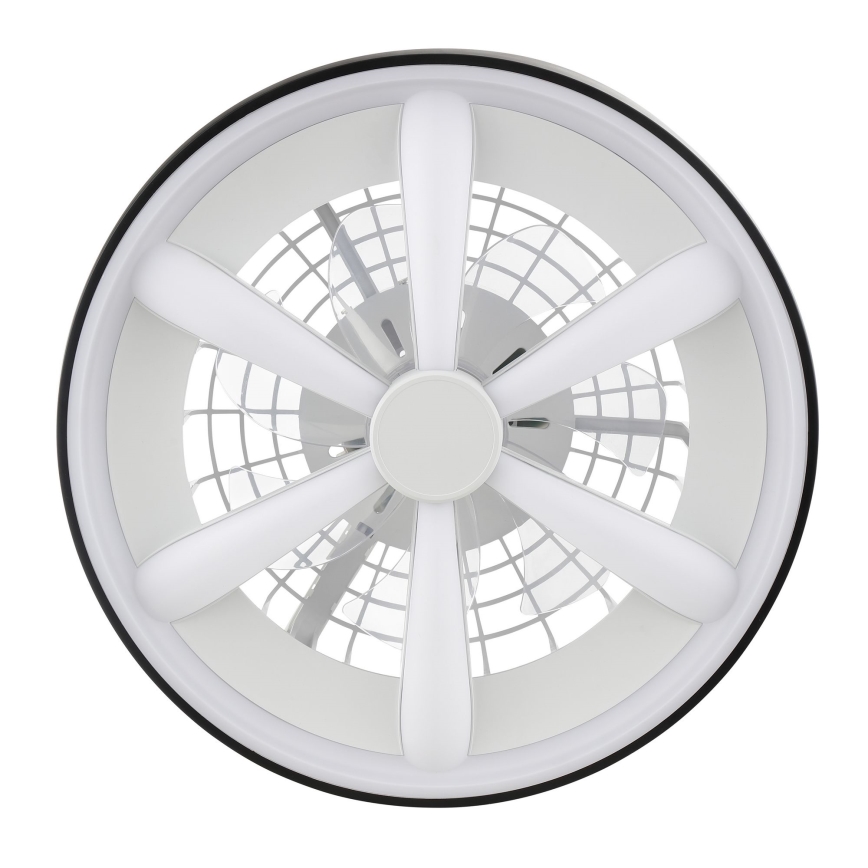 Brilliant - Ventoinha de teto LED RGBW regulável com iluminação GAIANO LED/48W/230V 2700-6500K preto + comando