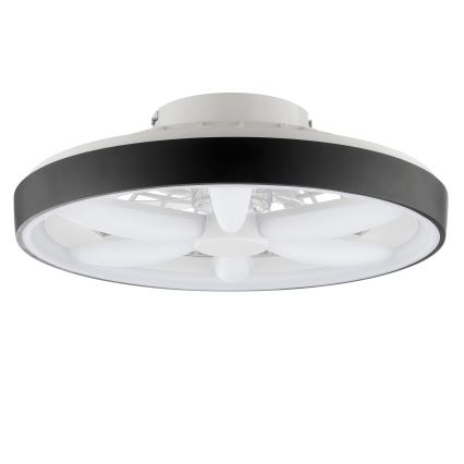 Brilliant - Ventoinha de teto LED RGBW regulável com iluminação GAIANO LED/48W/230V 2700-6500K preto + comando