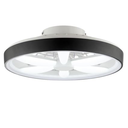 Brilliant - Ventoinha de teto LED RGBW regulável com iluminação GAIANO LED/48W/230V 2700-6500K preto + comando