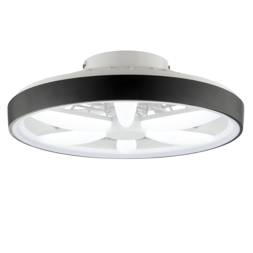 Brilliant - Ventoinha de teto LED RGBW regulável com iluminação GAIANO LED/48W/230V 2700-6500K preto + comando