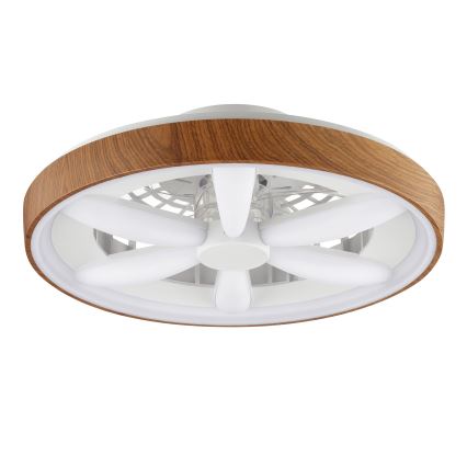 Brilliant -  Ventoinha de teto LED RGBW regulável GAIANO LED/24W/230V 2700-6500K diâmetro 48 cm castanho + comando