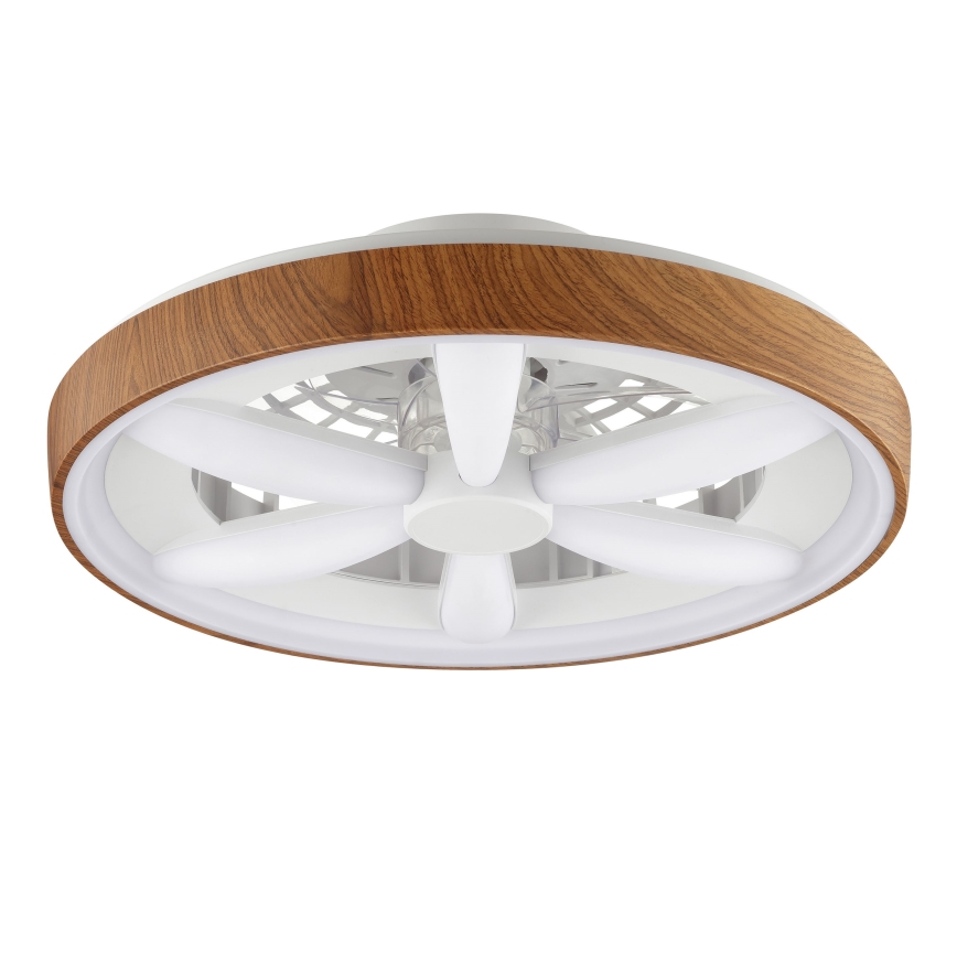 Brilliant -  Ventoinha de teto LED RGBW regulável GAIANO LED/24W/230V 2700-6500K diâmetro 48 cm castanho + comando