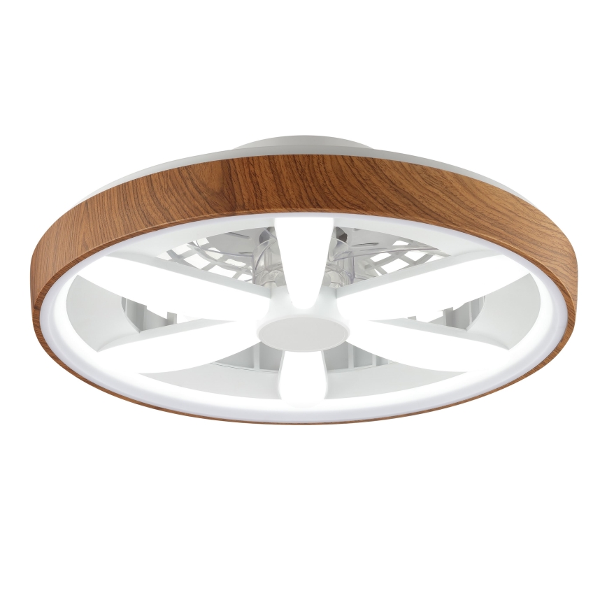 Brilliant -  Ventoinha de teto LED RGBW regulável GAIANO LED/24W/230V 2700-6500K diâmetro 48 cm castanho + comando