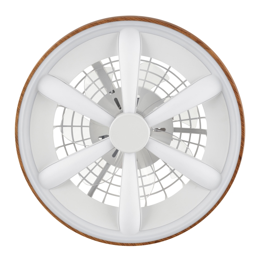 Brilliant -  Ventoinha de teto LED RGBW regulável GAIANO LED/24W/230V 2700-6500K diâmetro 48 cm castanho + comando